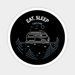 Eat sleep explore repeat Magnet